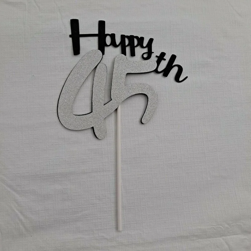 45th Anniversary Wedding Cake Topper